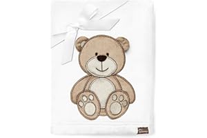 Be Mammy Coperta calda per bambini con peluche regalo per bambino con motivi 3D (Bianco - Orso)