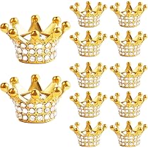 Zubehör Für Sorgenwürmchen Angoily 50 Stück Goldene Kronen Anhänger - Mini Crown Charms Für Schmuck Basteln Goldene Mini Kronen
