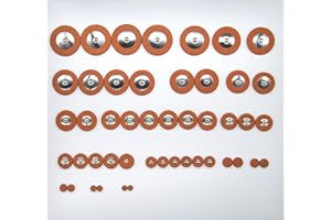 47 x Tampons Soundman® pour Saxophone Alto en cuir Lot de 47 tampons saxo alto Résonateurs en Métal Universel