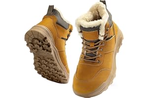 GIWONET Winterschuhe Herren - Winterstiefel wasserdicht mit warmem Futter, rutschfeste Sohle Atmungsaktive Trekking- & Wanderschuhe für Outdoor & Schnee