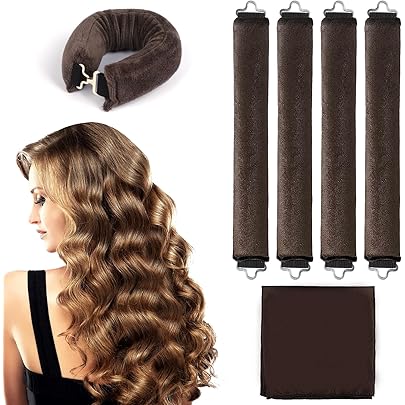 Bigodini Set, 30 Pezzi Rulli Autobloccanti Rulli Capelli In Plastica, Senza Calore, Jumbo Grandi Piccoli Arricciatori, Fai-da-Te Hair Rollers Per - Foto 2