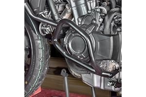 Lorababer Moto Noir Protection Moteur Supérieur Inférieur Crash Bar Carénage Cadre Pare-Chocs Compatible avec H-Onda CB500X CB 500 X 2019-2023 (Inférieur)