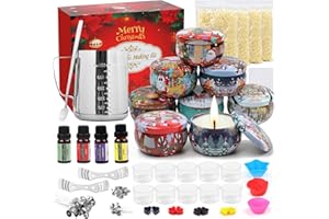TEPENAR Fabrication de bougies créatives pour Noël - Kit de fabrication de bougies DIY, ensemble de cadeaux de bougies parfumées et kit de fabrication de bougies pour Noël, anniversaire, fête des mères
