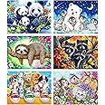 6 Pack Diamond Painting Kits for Adults and Kids, 5D DIY Diamond Art Kits,Full Drill DIY Animals Paint by Number Diamond Art Paintings Home Wall Decor (16x12inch/40x30cm)