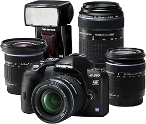 Olympus E-520 SLR-Digitalkamera (10 Megapixel, Live-View, Bildstabilisator) Unterwasser Pro Kit