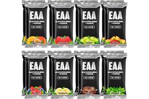 ‎IRON BROTHERS EAA Zero Sample Mix von IRON BROTHERS – 16x 10g Probe Vegane & Zuckerfrei Essentielle Aminosäuren für Fitness Intra Workout Getränkepulver in 5 verschiedenen Geschmacksrichtungen.