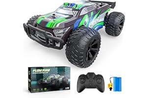 MERMOE Voiture Télécommandée Tout Terrain, Voiture Telecommandé Jouet Enfant Garçon 6 7 8 9 10+ Ans 360 Rechargeable Véhicule Camion Radiocommandée Jeux Cadeau Anniversaire Noël Fille Jeu Extérieur Intérieur