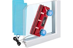 TYROLER BRIGHT TOOLS Tyroler Il Glider D-3 AFC Lavavetri Magnetico per Doppio Vetro | Per Vetri Singoli o Doppi 2-28mm | Pulisci Vetri Magnetico Doppio Vetro | Pulitore Vetri Magnetico | Lava Vetri Finestre Magnetico