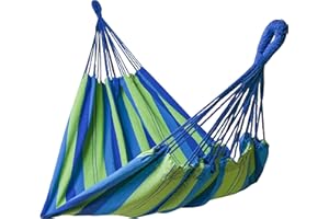 ‎KRONENBURG Kronenburg Mehrpersonenhängematte 210 x 150 cm, Belastbarkeit bis 300 kg – Indoor & Outdoor Hängematte Blau/Grün - Farb- und Modellwahl