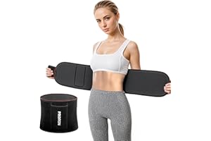 PROIRON Bielizna modelująca brzuch dla kobiet i mężczyzn, pas wyszczuplający z neoprenu na siłownię, pas biodrowy brzucha do fitnessu i sportu, pas lędźwiowy brzucha z efektem sauny, Czarny (Black),