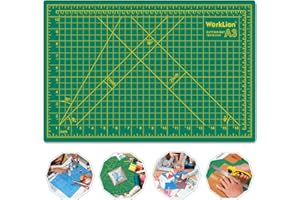WORKLION Tappetino da Taglio A3: Autoriparante, Artistico, A3 Tagliere 5 Strati a Doppia Faccia, a Griglia per Artigianato, Tessuto, Quilting, Cucito, Progetto Scrapbooking