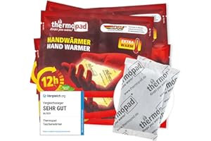 THERMOPAD Chauffe Mains L Original 5 Paires de Coussinets Chauffants 12 h de Chaleur I prets a l Emploi I Ideal pour activites Plein air et Gants I Coussinets Chauffe Mains