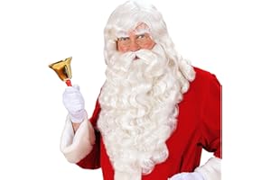 W WIDMANN MILANO Party Fashion - Peluca Papá Noel con barba, bigote y cejas, Nikolaus, Santa Claus, Navidad, fiesta temática, carnaval
