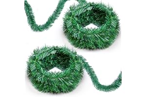 DATO DALLA NATURA 11m Tannengirlande, 2 Stück 5.5m Grüne Weihnachtsgirlande, Girlande Weihnachten Girlande Tanne Weihnachtsgirlande für Treppe und Aussen, Künstliche Tannengirlande Weihnachten für Weihnachtsdeko