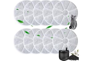 10 stycken kattfontänfilter för philips PAW3210/02 kattfontän, Pfilter för philips dricksfontän, trippelfiltersystem, aktivt kol ersättningsfilter, för kattfontän, vattenfilter