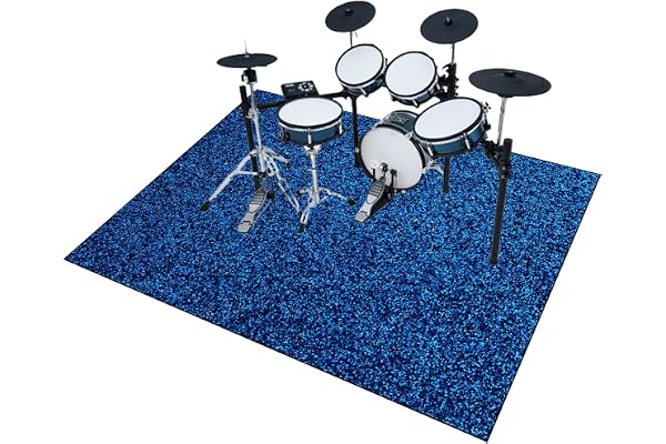 EYKWKB Tapis de Batterie Acoustique Insonorisant Tapis de Tambour Percussions Tapis pour Batterie Electronique Grosse Caisse Instruments de Musique 120 x 80 cm