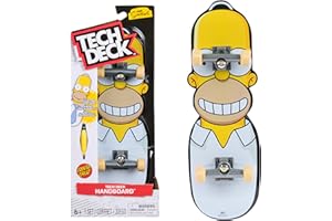 Spin Master Tech Deck – XXL Handboard mit Santa Cruz und Homer von The Simpsons, Mini-Skateboard 26,8 cm für Tricks mit den Händen, Nicht zum Draufstellen geeignet