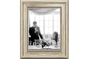 CABBEL Cadre photo 18x24 cm Argent – Style Baroque Vintage – Pour affiches, photos et certificats – Verre acrylique incassable – Élégant & décoratif – Idéal pour salon, bureau ou galerie