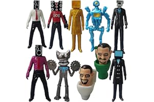 Gensly 10 pezzi Skibidi Toilet Set di figure giocattolo altoparlante Titan Uomo Skibidi Battle Figure d'azione per bambini Festa di compleanno