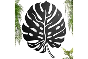 KELULY Decoración de pared hojas tropicales 100% metal (Monstera)