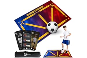 BIORYC ® Tappetino da calcio Diatomea + video allenamento + borsa da trasporto | Tappetino di abilità antiscivolo 60 x 90 cm della tua squadra preferita | Mondiali di club