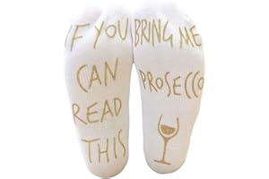 Vinsani® 'If You Can Read This Bring Me Prosecco' Funny Ankle Socks - Perfect Wine Lover Gift!