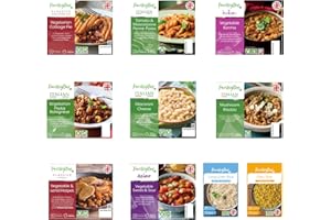 PARSLEY BOX Vegetarian Ready Meals (7 Meals + 2 Sides) Microwavable Long-Life Ready Meal Deal