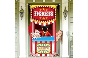 KatchOn, Carnival Ticket Booth Stand Banner - 72x36 Inch | Carnival Theme Party Decorations | Carnival Decorations for Carnival Backdrop Event | Carnival Photo Booth Backdrop for Circus Decorations