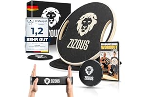 ‎ZIZOUS ZIZOUS® Premium Balance Board TESTSIEGER Komplettset - Hochwertiges Wackelbrett inkl. Antirutschmatte - Gleichgewichtstrainer mit Handgriffen - Balance-Board mit Ebook