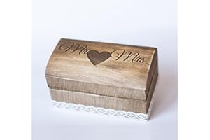 hwart Ringkissen Holz Hochzeit Ringbox Vintage Mr Mrs Vintag Ringschatulle Ringträgerkissen Ringträger