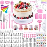 DEPAR Professional Cake Decorating Set, 305 Pieces, Baking Accessories with Turntable and Extensive Tools, Ideal for Beginner