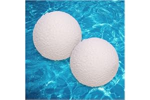 Wisolt Floating Scum Sponge Balls for Hot Tubs Pool Filter Balls for Absorbing Oil and Dirt in Swimming Pools 2 Pack Reusable and Washable