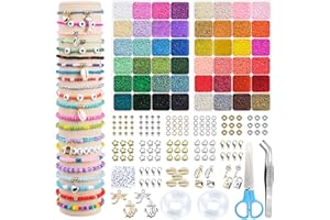 ARTREE 40000 Perline Vetro Colorate, 2mm Artigianali per Braccialetti Collane Orecchini Bigiotteria Fai Da Te, 300 Con Lettere, Mini