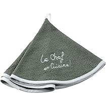 Asciugamano Da Cucina Rotondo In Cotone - Douceur D'Int&eacute;rieur CUISTOT Colore Cachi