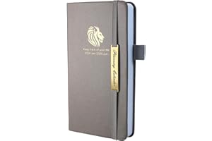 EARNING POWER Diary 2024-2025 - 18 Month Diary from Jan. 2024 to Jun.2025 Mid Year, A6 Pocket Week to View Diary, Weekly & Month Planner with Leather Cover, Pen Loop, Inner Pocket (Grey)