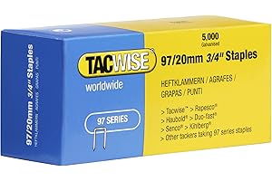 Tacwise 0304 97/20mm Narrow Crown Staples for Staple Gun (Pack of 5000)