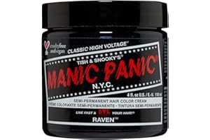 ‎MANIC PANIC Manic Panic Raven Classic Creme, Vegan, Cruelty Free, Black Semi Permanent Hair Dye 118ml