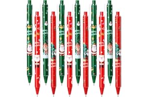 YUKIYI 24 penne a sfera retrattili con inchiostro gel nero per bambini, adulti, premi scolastici, studenti, forniture per ufficio, set di cancelleria di Natale, penne novità penne regalo per feste riempitivi