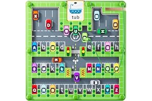 HuaaxtLang Magnet Alphabet Maze, Wooden Alphabet Board, Fine Motor Skills Toys Learning Resources, Matching Puzzle for Toddlers Learning ABC Letters, Montessori Magnetic Toys for 3 4 5 Year Old Kid