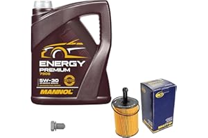 EISENFELS Inspektionspaket Wartungspaket Filterset mit 5 L Motoröl Energy Premium 5W-30, Ölfilter, Verschlussschraube