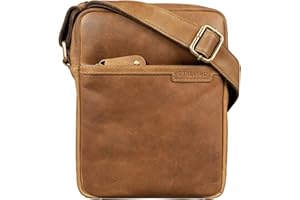 STILORD 'Blake' Borsetta Uomo Tracolla Pelle Borsa Messenger Piccola Elegante Borsello Vintage Borsa Tracolla per Tablet da 8 Pollici Cuoio, Colore:taranto - marrone