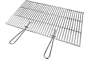 SunshineBBQs Brick BBQ Replacement Cooking Grill Measuring 67cm x 40cm in a Heavy Duty 6mm Stainless Steel (67cm x 40cm (With Handles))