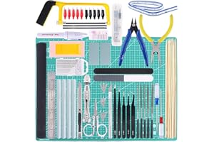 Keadic 87 Pièces Outils de Modélisme Gundam Kit, Ensemble D'outils de Construction de Loisirs, Uutils de Modélisation pour Réparation Et Fixation de Modélisme de Voiture Gundam
