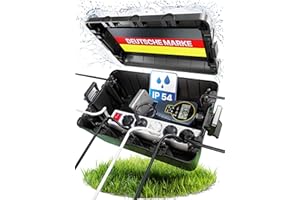 ‎ADLERFOKUS Adlerfokus Kabelbox wasserdicht IP54 [Das Original] Safe Box - Sicherheitsbox - Outdoor Box wasserdicht - Steckerschutz aussen wasserdicht - Wetterfeste Elektrobox - Schutzbox