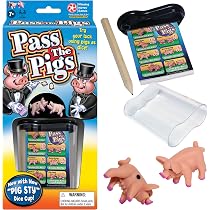 Pigs Scoring Faites Vos Jeux Pass The Pugs Dice Game, Le Jeu Classique De Fête Et De Voyage, Vous Obtiendrez Une Plante Double Visage Ou Un Amour De Chiot, Premier à 100