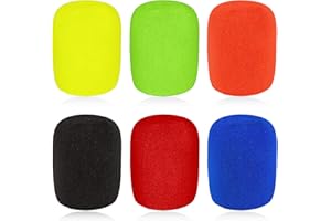 KALIONE 6 Pcs Colorful Reusable Foam Mic Cover Microphone Cover Microphone Covers Washable Mic Windscreen for Most Handheld Microphones(6 Colors)