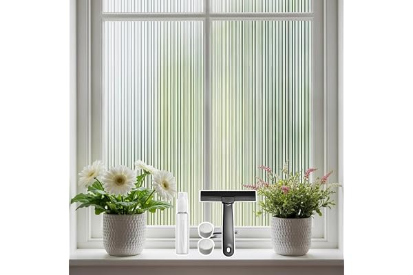 DIFIT Fönsterfilm, anti-blick, mörkläggande fönsterfilm, 44,3 x 200 cm | Halvtransparent fönsterskärm, dekorativ, elektrostatisk, anti-UV, återanvändbar, inklusive verktyg, för hem och kontor