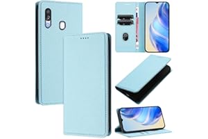 DENDICO Mobile Phone Case for Samsung Galaxy A40 Case, PU Leather Flip Case with RFID Blocking, Shockproof Magnetic Protective Case for Samsung A40, Blue