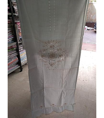 USTIDE Tenda In Pizzo Macramè All'uncinetto Beige, Tenda Rustica