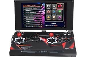 UYXOERA Console di gioco arcade portatile 26800 in 1 con schermo HD da 17,5 pollici, doppio lettore Pandoras Box DX, macchina per videogiochi retrò, ricerca/nascondere/salvare/caricare/mettere in pausa giochi